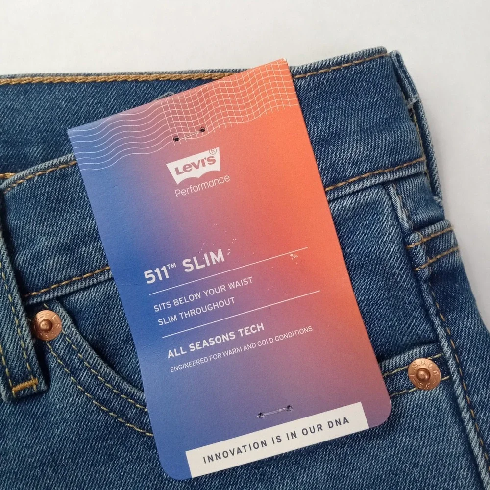 Levi's 511 Slim Fit Jeans Men's 30x32 Blue‎ Stretch Slim Throughout Cotton